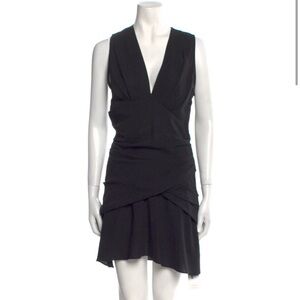Iro Vneck Mini Black Dress